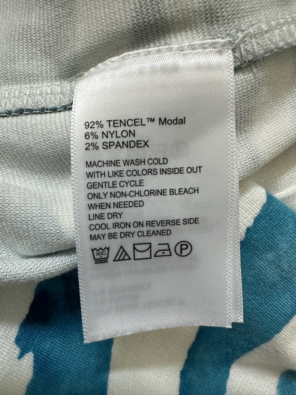 Tommy Bahama Blue & White Zebra-Print Mini Dress - Picture 7 of 7